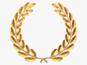 gold laurel wreath Model 3D