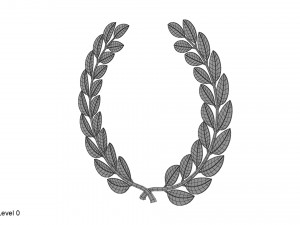 gold laurel wreath 3D Model