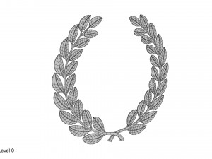 gold laurel wreath 3D Model