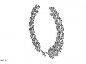 gold laurel wreath 3D Model