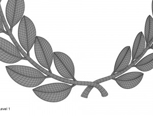 gold laurel wreath 3D Model