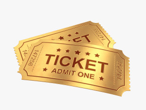 golden ticket 3D Model