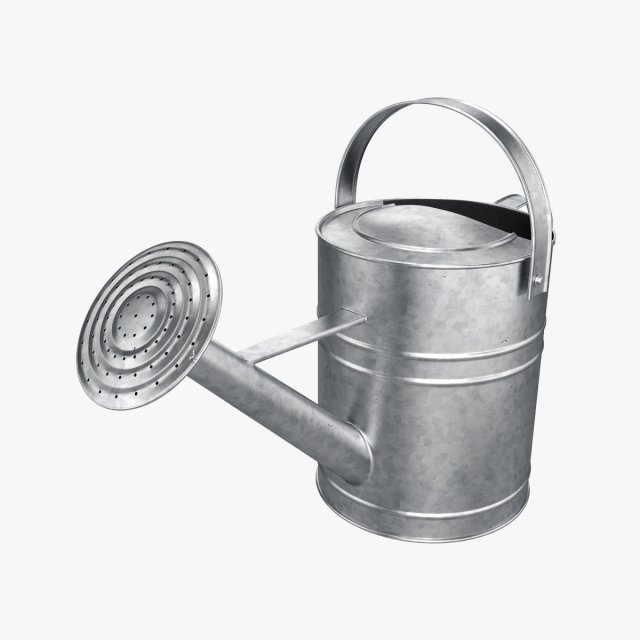 metal watering can 3D Model .c4d .max .obj .3ds .fbx .stl .blend 
