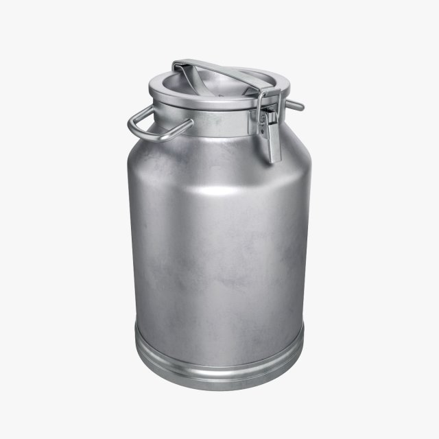 milk can 3D Model .c4d .max .obj .3ds .fbx .stl .blend 