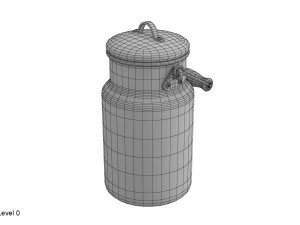 milk can small 3D Model