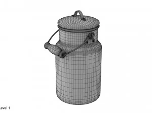 milk can small 3D Model