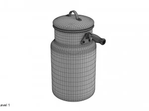 milk can small 3D Model