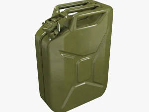 bidon d'essence jerrycan vert Modèle 3D