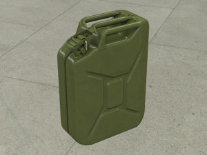 gasoline canister green jerry can Modèle 3D