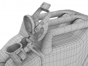 gasoline canister green jerry can Modèle 3D