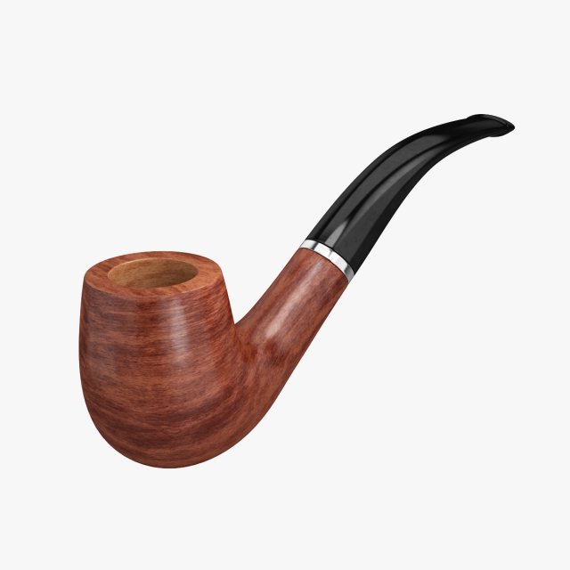 smoking pipe 3D Model .c4d .max .obj .3ds .fbx .stl .blend 
