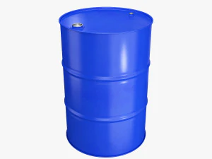 metalen vat blauw 3D Model