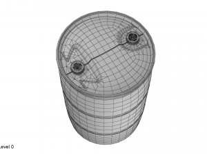 plastic barrel 2 fittings 3Dモデル