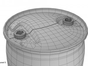 plastic barrel 2 fittings 3Dモデル