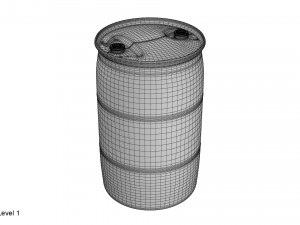plastic barrel 2 fittings 3Dモデル