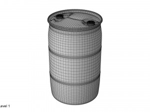 plastic barrel 2 fittings 3Dモデル