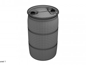 plastic barrel 2 fittings 3Dモデル