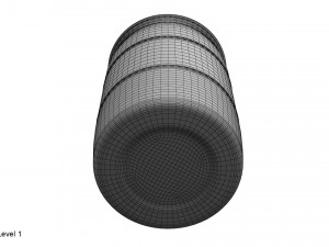 plastic barrel 2 fittings 3Dモデル