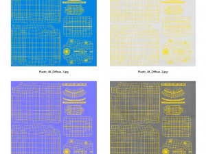 플라스틱 용기 블루 01 3D 모델