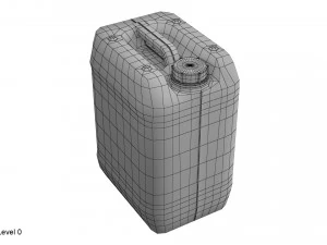 플라스틱 용기 블루 01 3D 모델