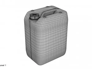 플라스틱 용기 블루 01 3D 모델