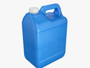 contenedor de plástico azul 02 Modelo 3D