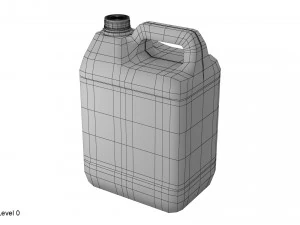 plastic container blue 02 3D Model