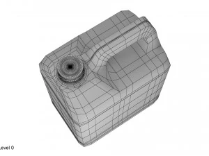 plastic container blue 02 3D Model