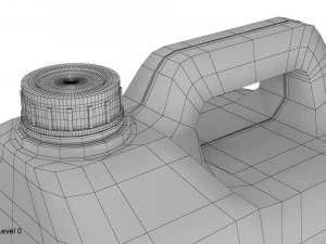 plastic container blue 02 3D Model