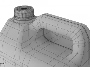 plastic container blue 02 3D Model