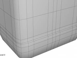 plastic container blue 02 3D Model
