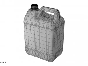 plastic container blue 02 3D Model