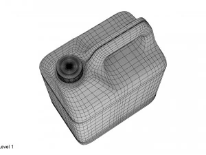 plastic container blue 02 3D Model