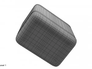 plastic container blue 02 3D Model