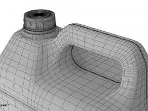 plastic container blue 02 3D Model