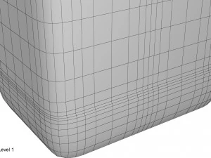 plastic container blue 02 3D Model