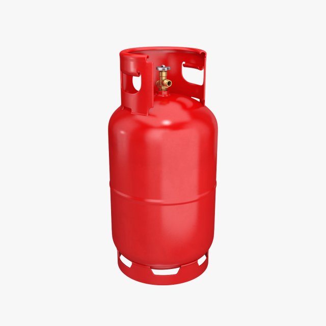 gas cylinder 27l 3D Model .c4d .max .obj .3ds .fbx .stl .blend 