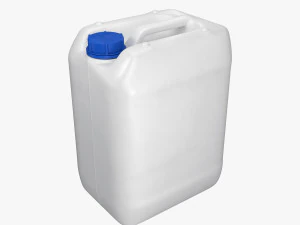 recipiente de plástico blanco 01 Modelo 3D