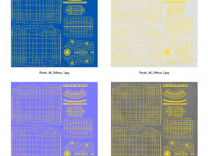 recipiente de pl&aacute;stico blanco 01 Modelo 3D