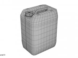 recipiente de pl&aacute;stico blanco 01 Modelo 3D