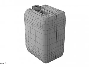 recipiente de pl&aacute;stico blanco 01 Modelo 3D