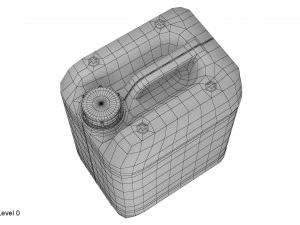 recipiente de pl&aacute;stico blanco 01 Modelo 3D