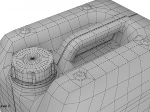 recipiente de pl&aacute;stico blanco 01 Modelo 3D