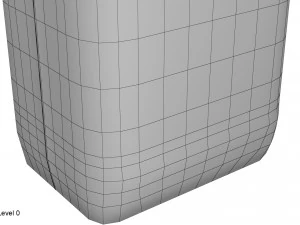 recipiente de pl&aacute;stico blanco 01 Modelo 3D