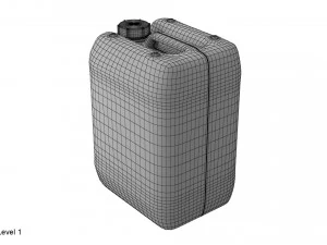 recipiente de pl&aacute;stico blanco 01 Modelo 3D