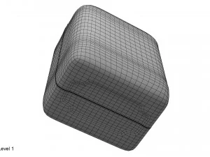 recipiente de pl&aacute;stico blanco 01 Modelo 3D