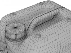 recipiente de pl&aacute;stico blanco 01 Modelo 3D