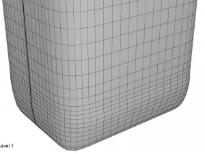 recipiente de pl&aacute;stico blanco 01 Modelo 3D