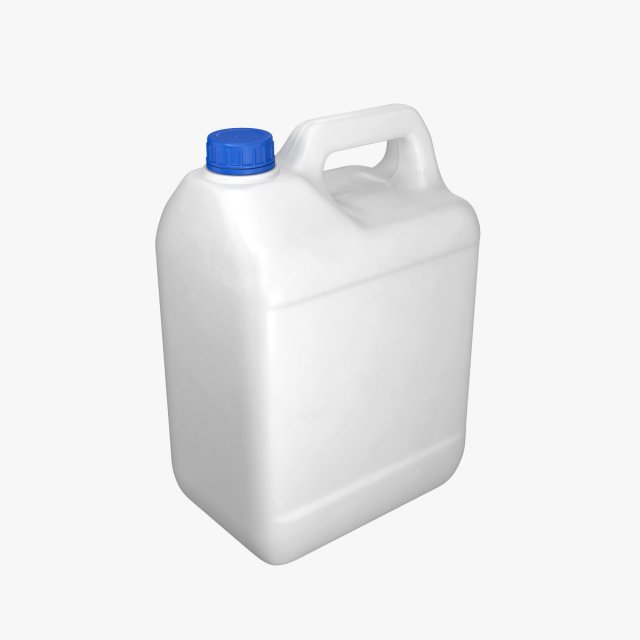 plastic container white 02 3D Модель .c4d .max .obj .3ds .fbx .stl .blend 