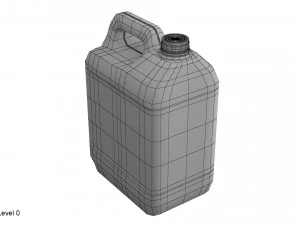 プラスチック容器 ホワイト 02 3Dモデル